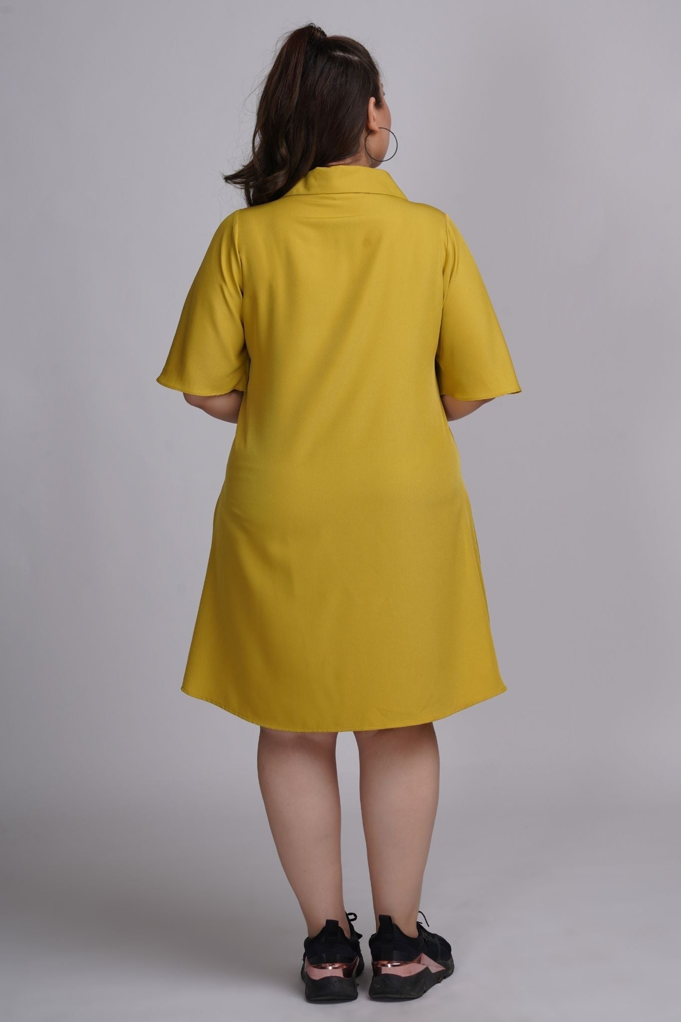 A-line solid dress