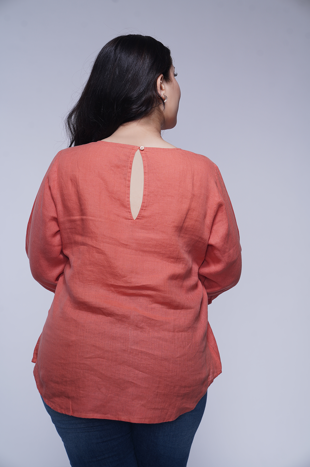 Embroidered Pure Linen Top