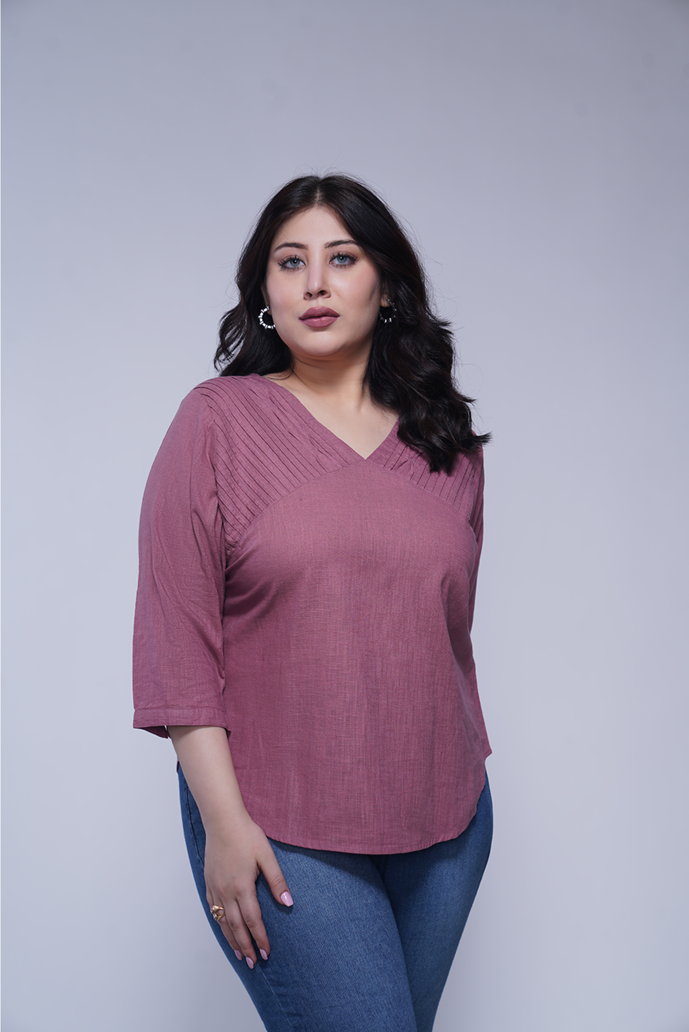 Linen Pleated Top