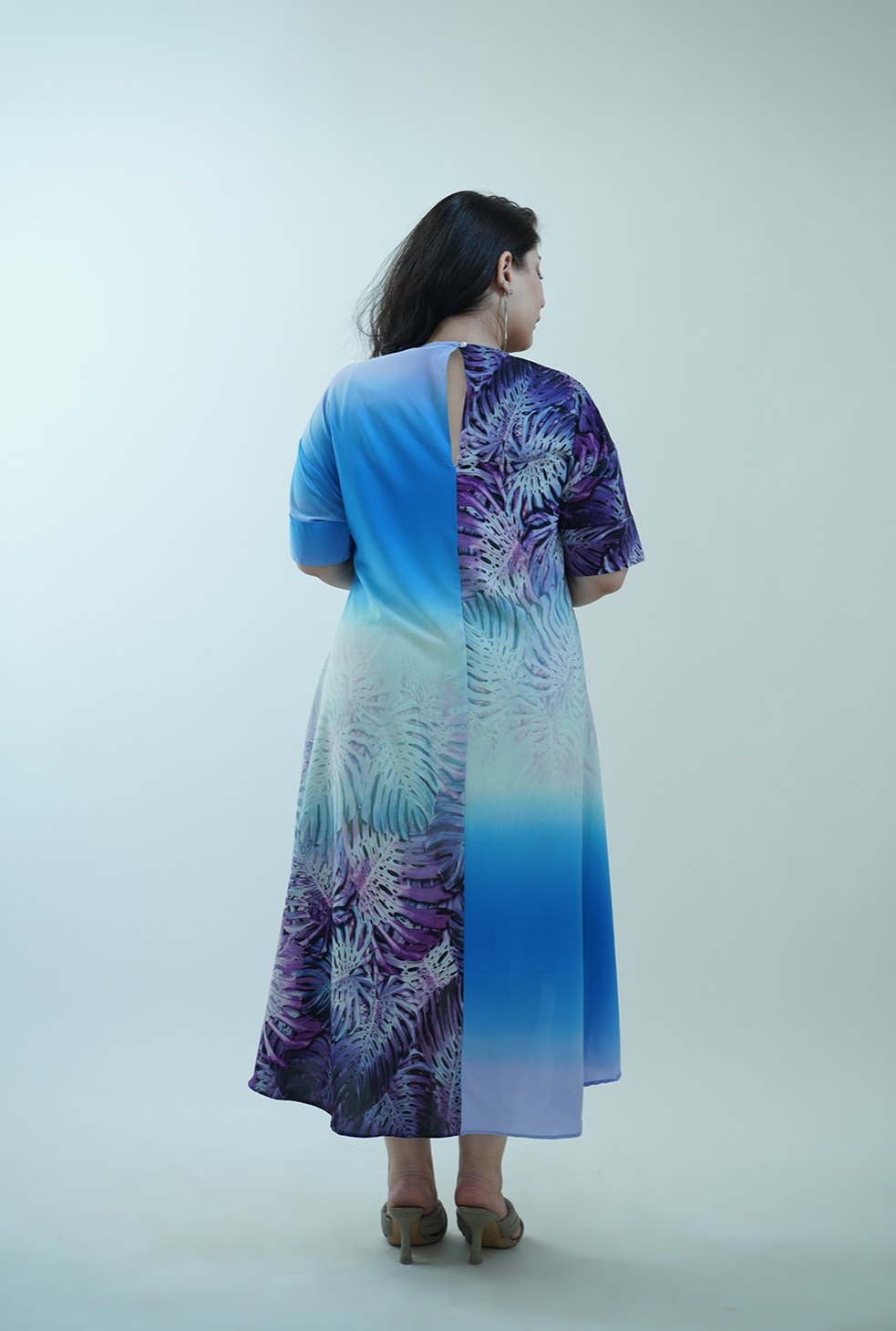 Printed Asymmetric Dress