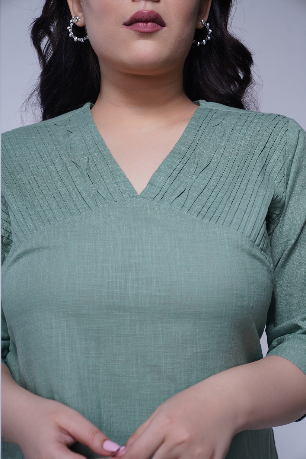 Linen Pleated Top