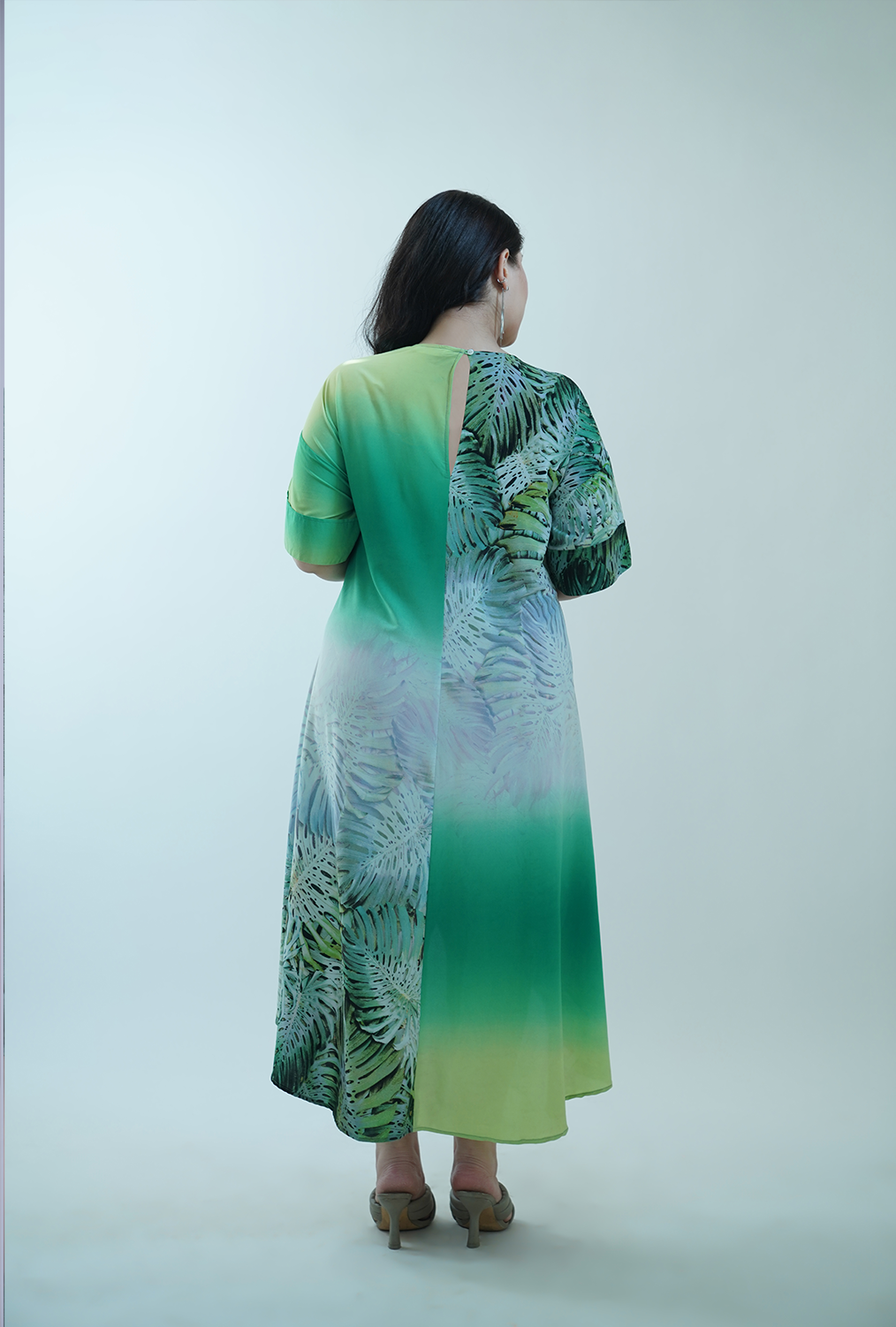 Printed Asymmetric Dress