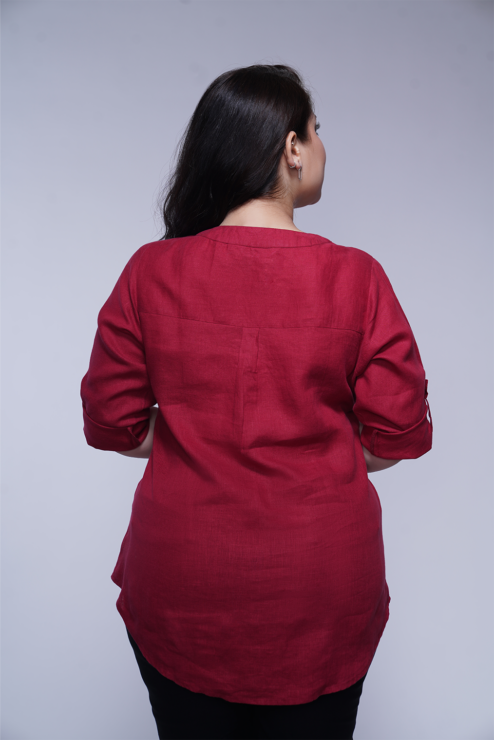 Embroidered Linen Top