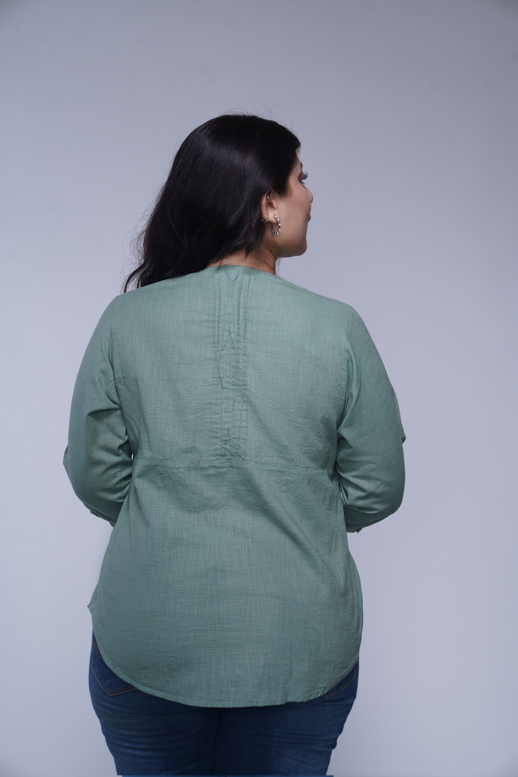 Linen Pleated Top