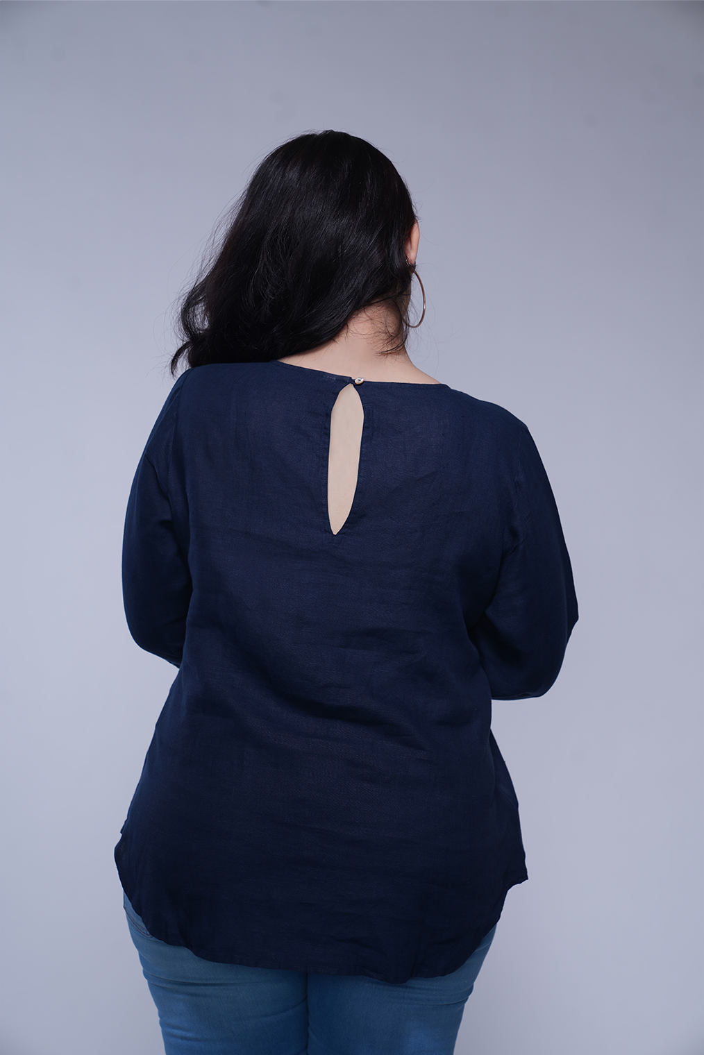 Embroidered Pure Linen Top