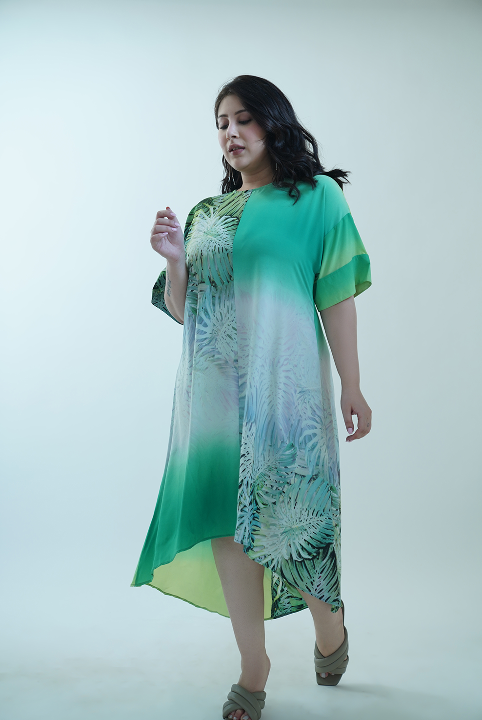 Printed Asymmetric Dress