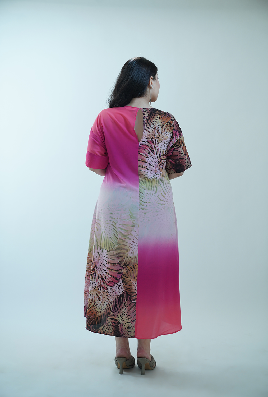 Printed Asymmetric Dress