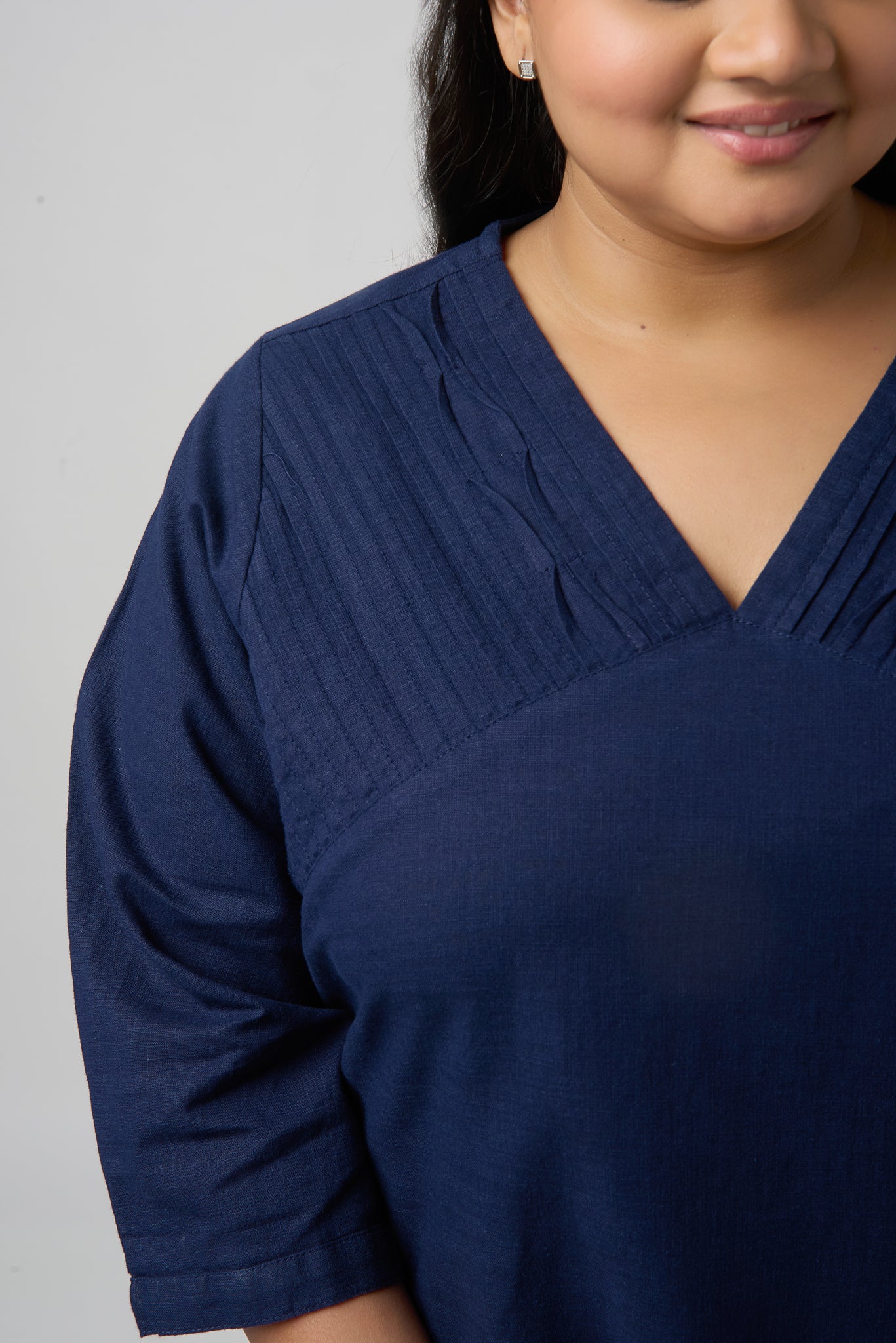 Linen Pleated Top