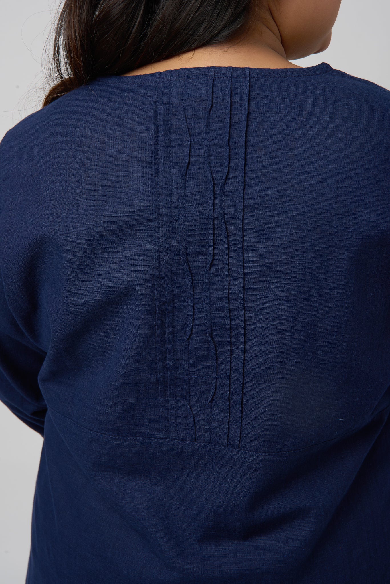 Linen Pleated Top