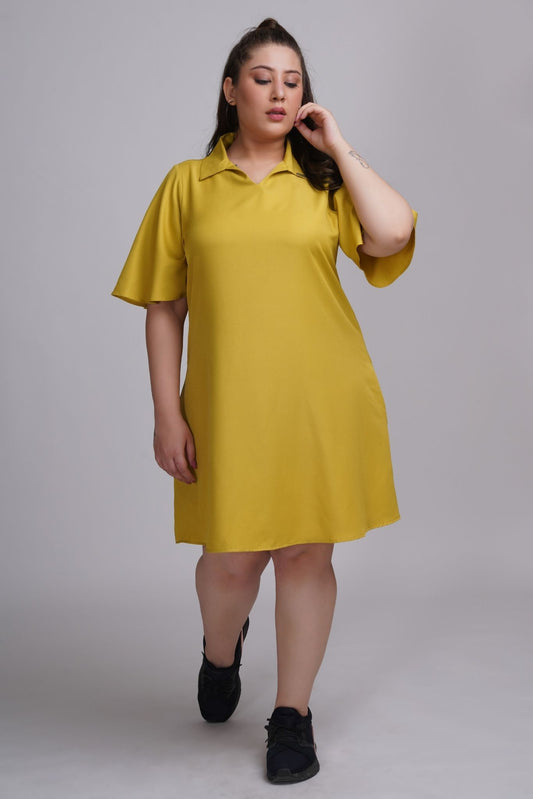 A-line solid dress