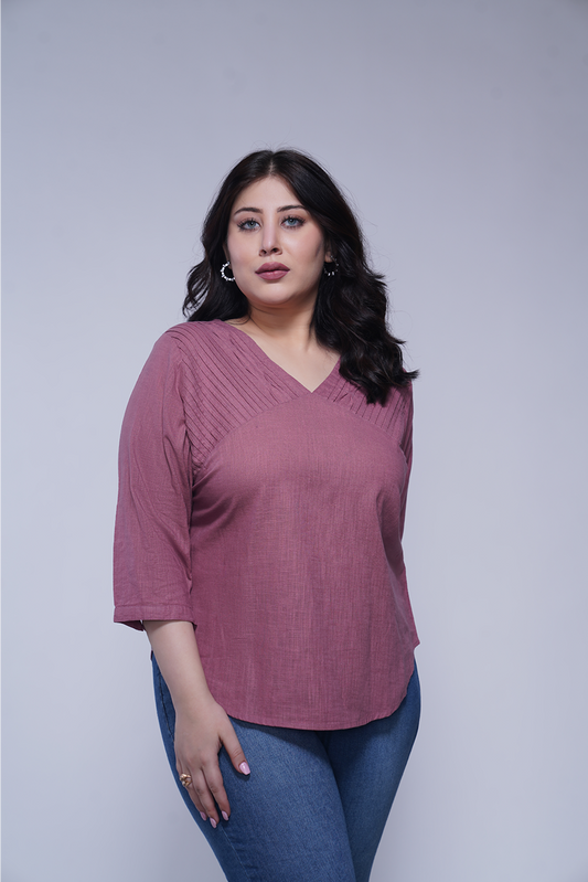 Linen Pleated Top