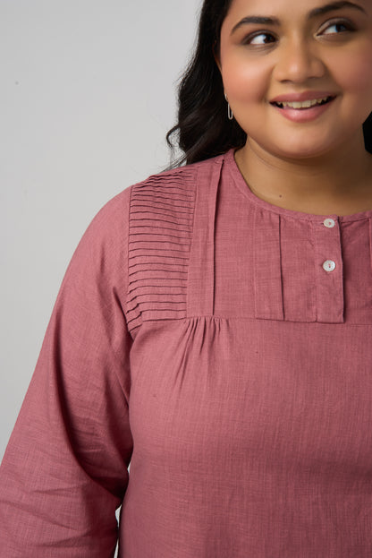 Linen Pleated Top